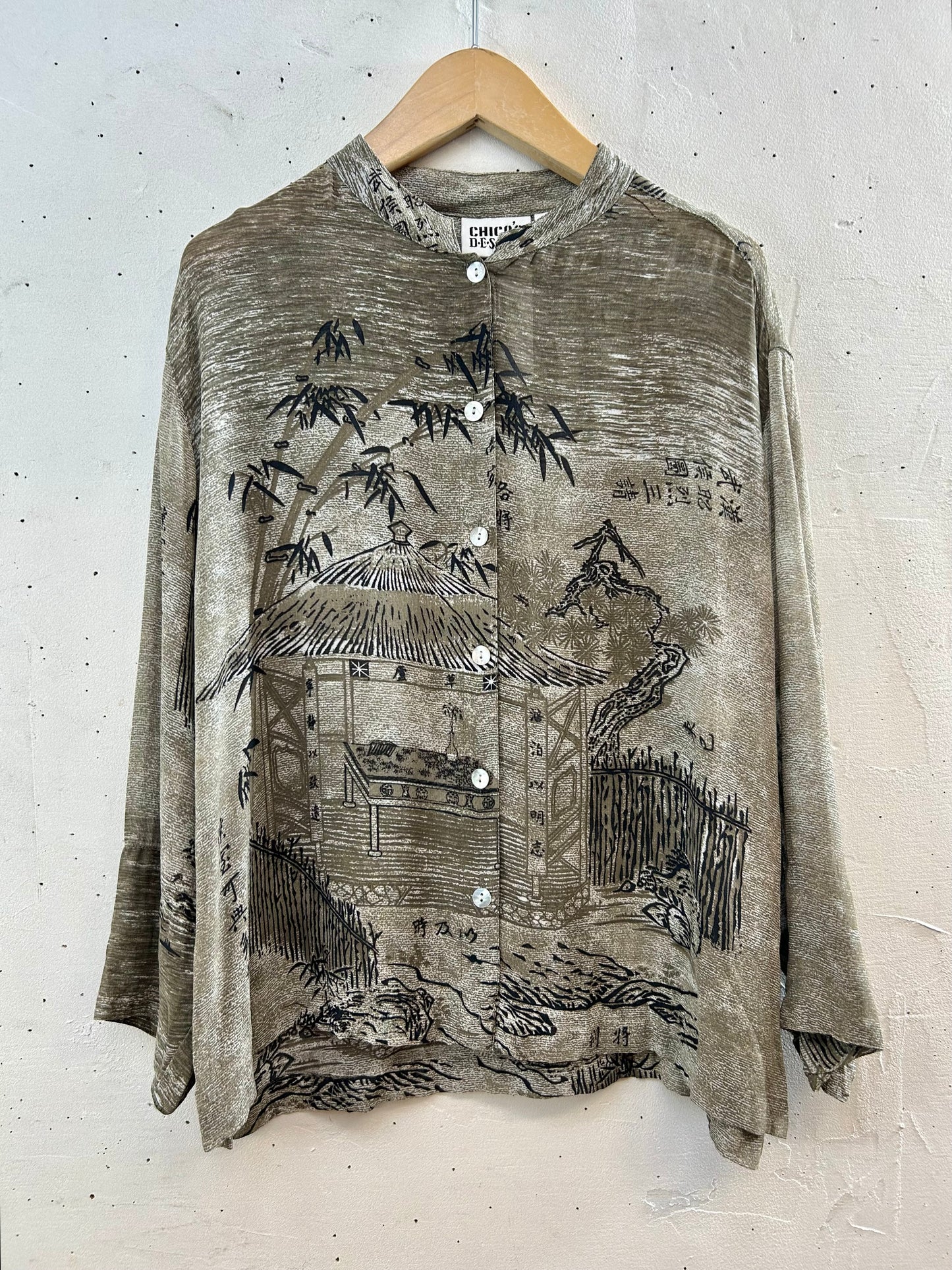 Vintage Rayon Shirt 〜CHICO’S DESIGN〜 [E30162]