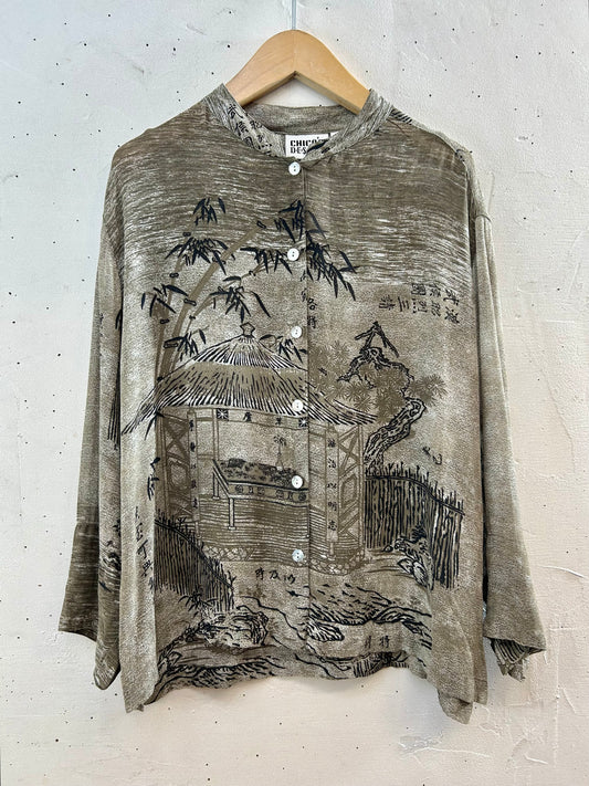 Vintage Rayon Shirt 〜CHICO’S DESIGN〜 [E30162]