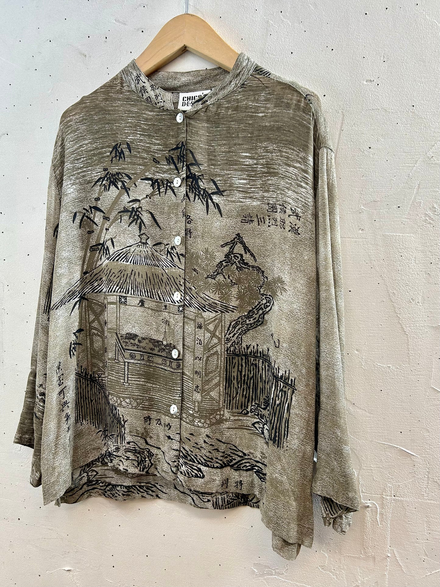 Vintage Rayon Shirt 〜CHICO’S DESIGN〜 [E30162]
