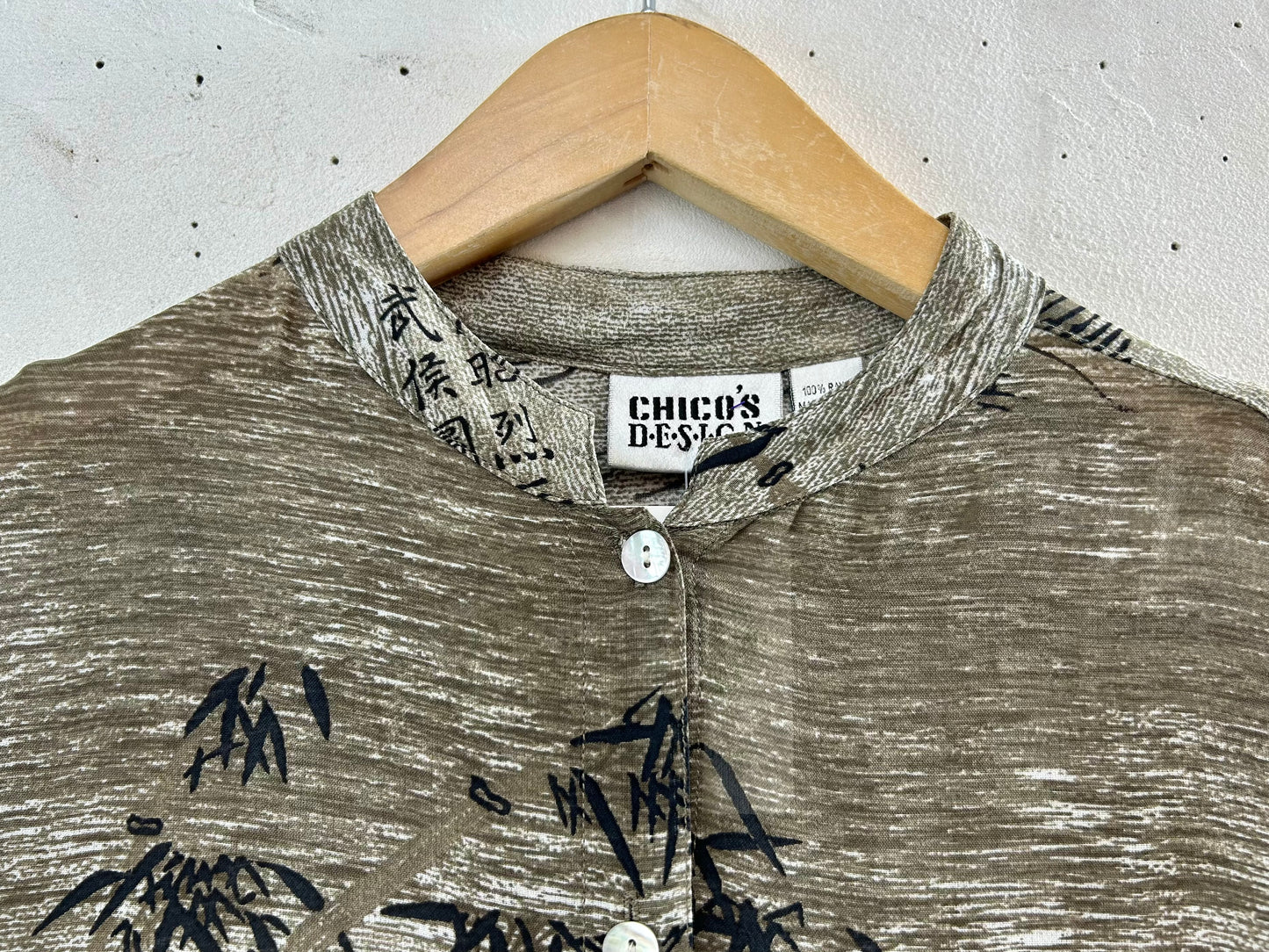 Vintage Rayon Shirt 〜CHICO’S DESIGN〜 [E30162]