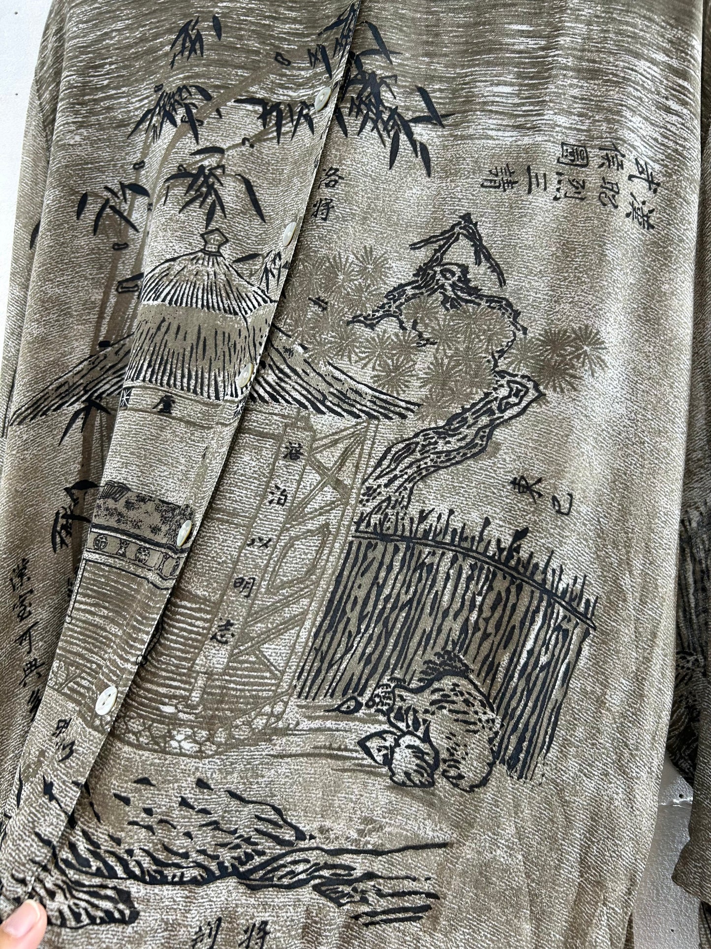 Vintage Rayon Shirt 〜CHICO’S DESIGN〜 [E30162]