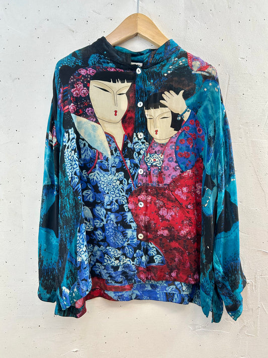 Vintage Silk Shirt 〜CHICO’S DESIGN〜 [E30163]