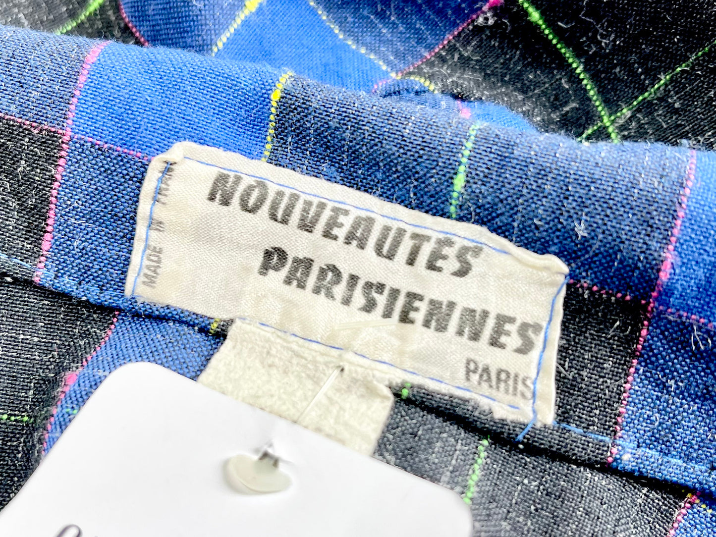 Vintage Plaid Dress MADE IN FRANCE [H24803]