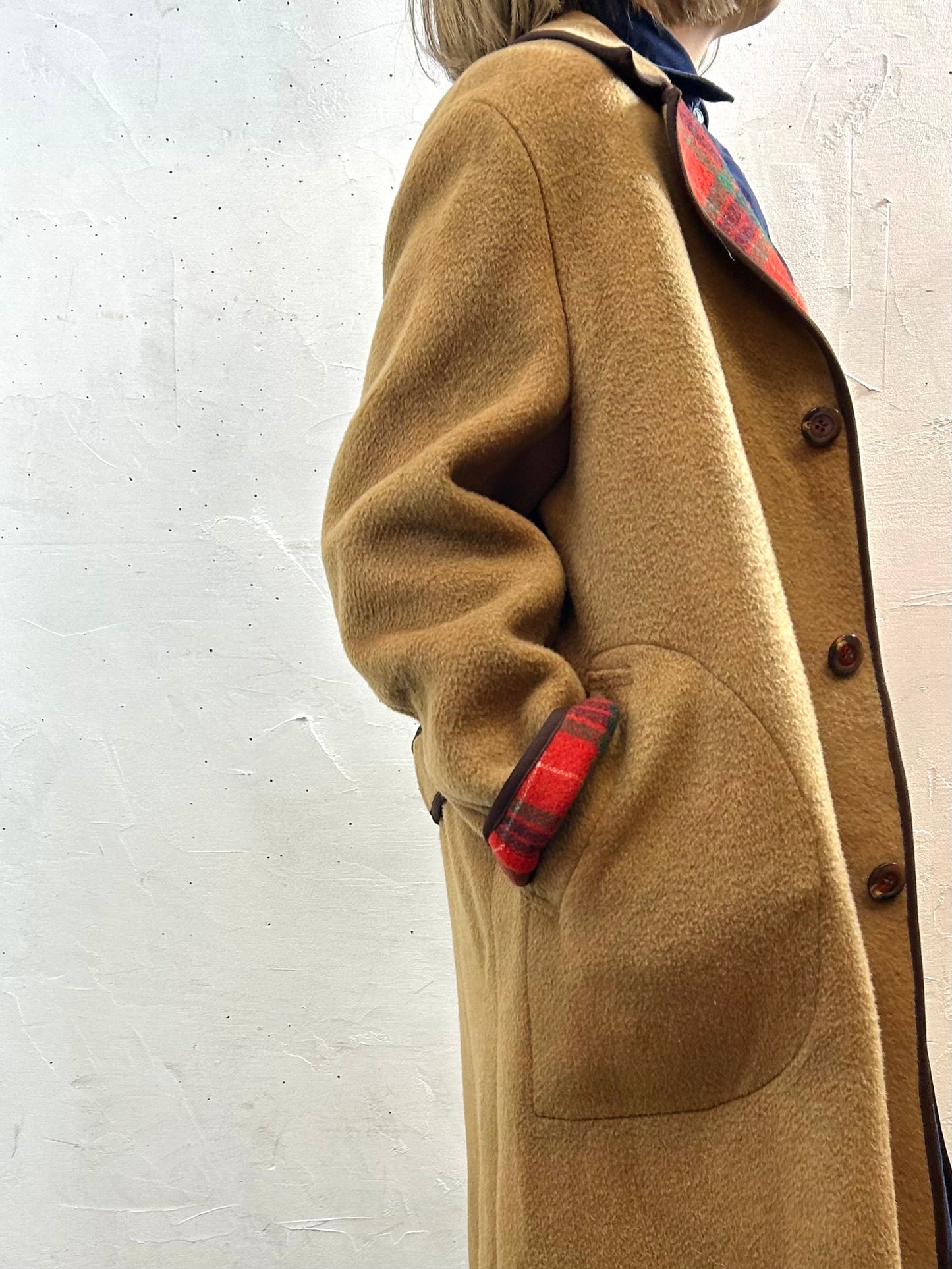 Vintage Plaid Coat  [L29084]