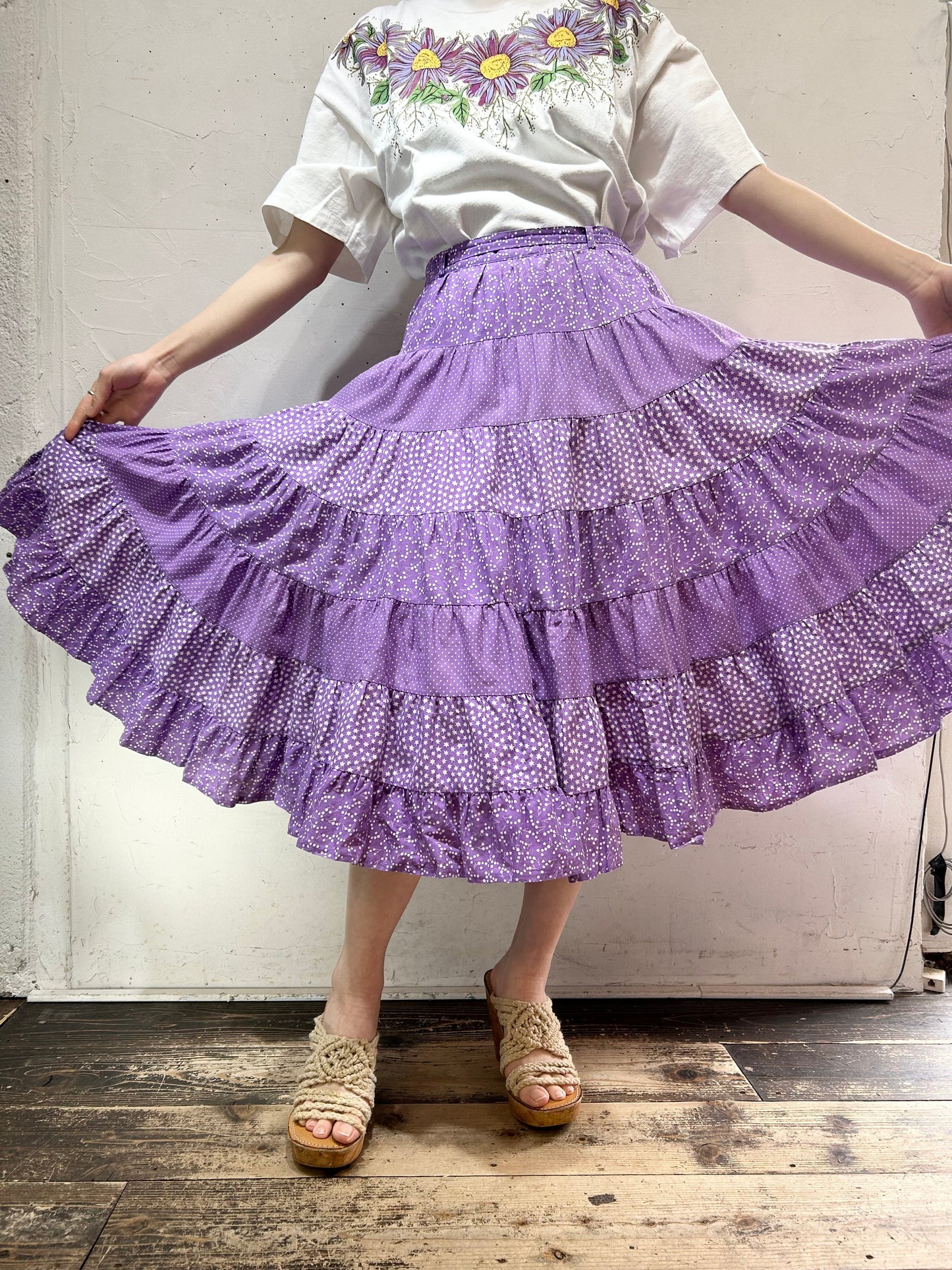 Vintage Tiered Skirt [D26696]