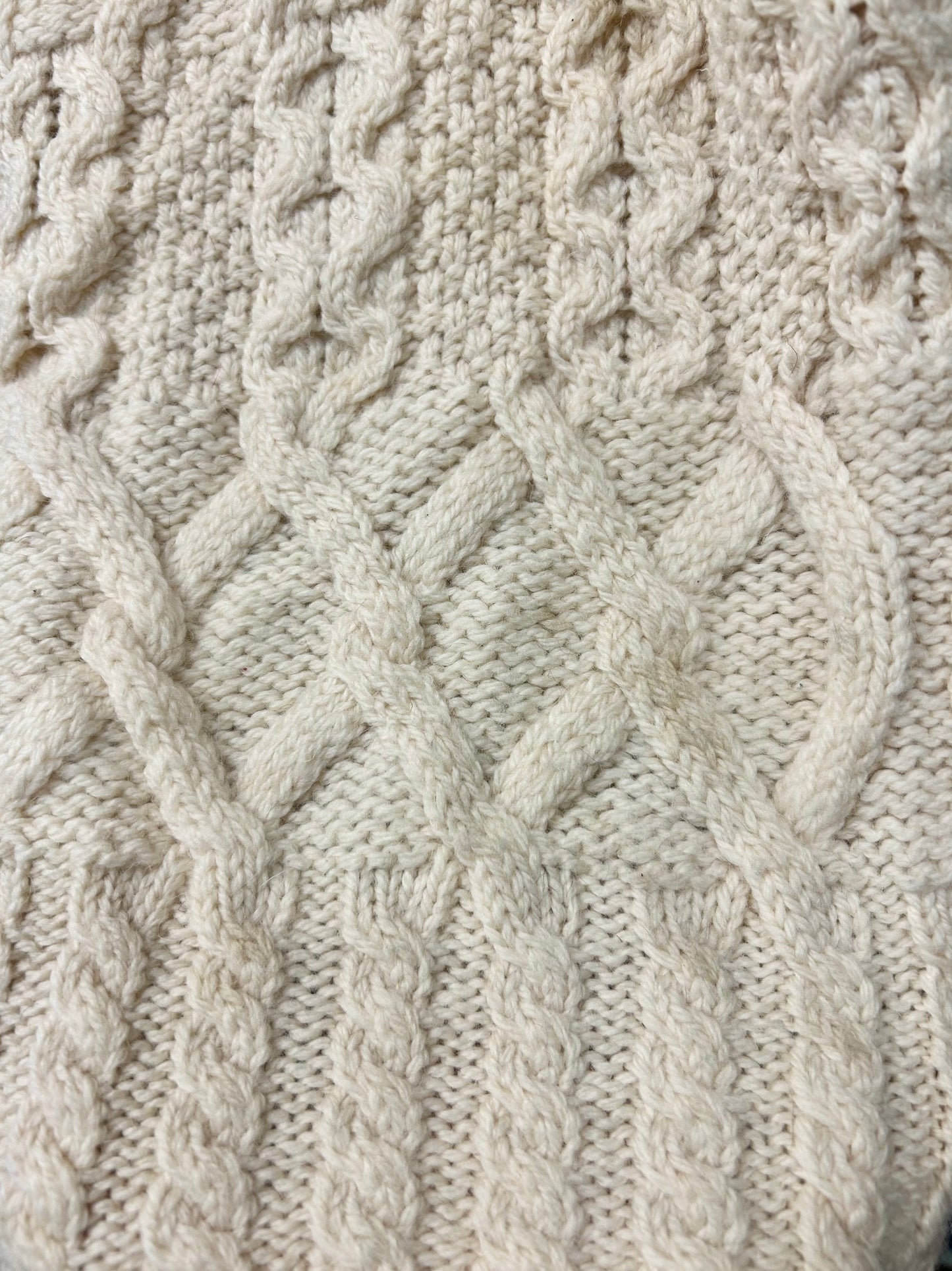 Vintage Aran Knit Cardigan MADE IN IRELAND [J28636]