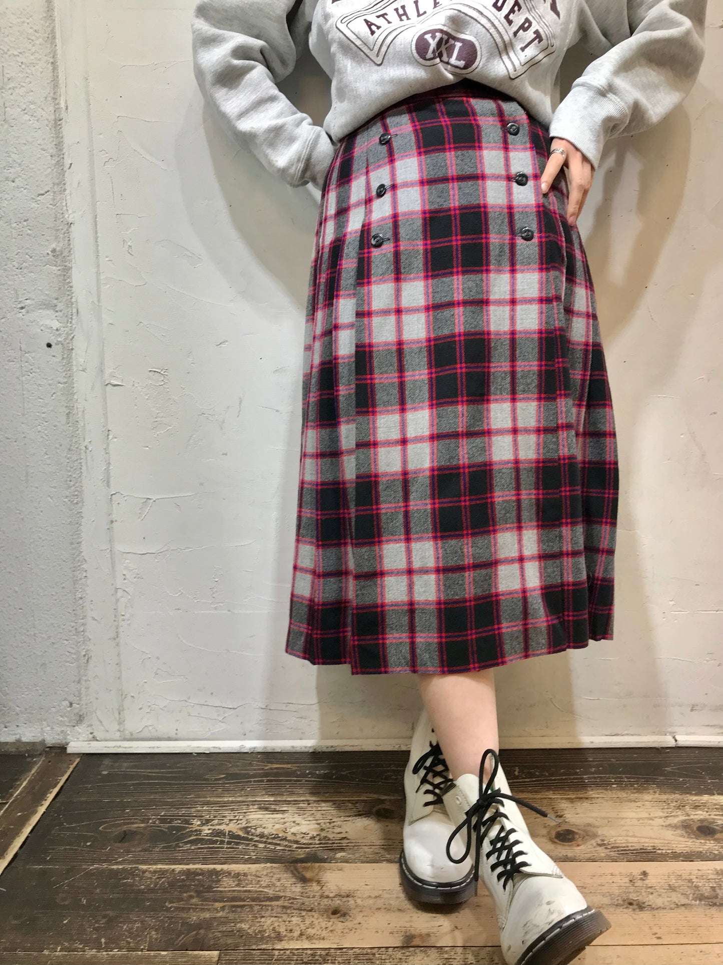 Vintage Plaid Skirt [L25715]