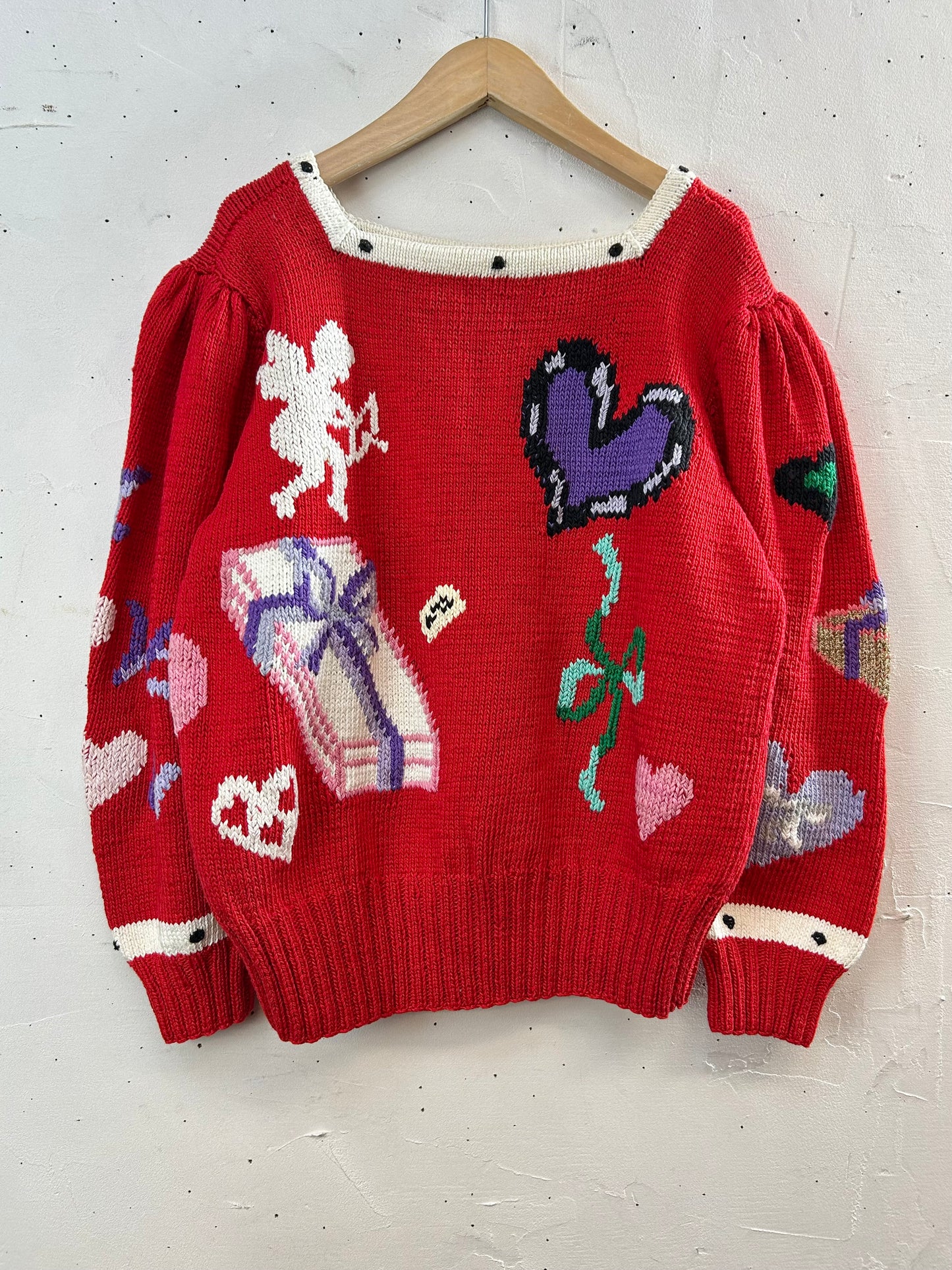 Vintage Cotton Hand Knit Sweater 〜BEREK〜 [A29314]