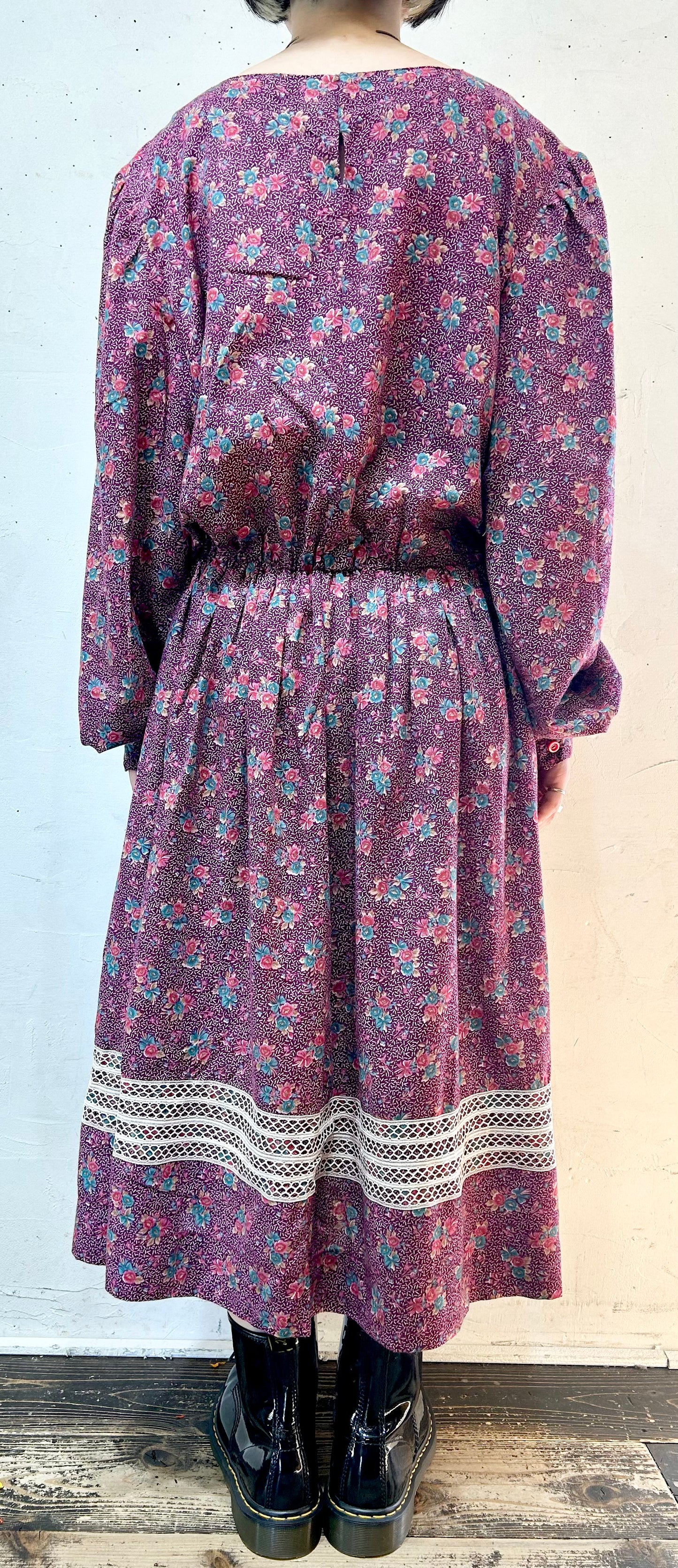 Vintage Flower Dress [J21948]