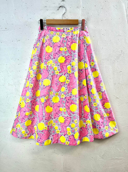 ’70s Vintage Wrap Skirt [F30382]