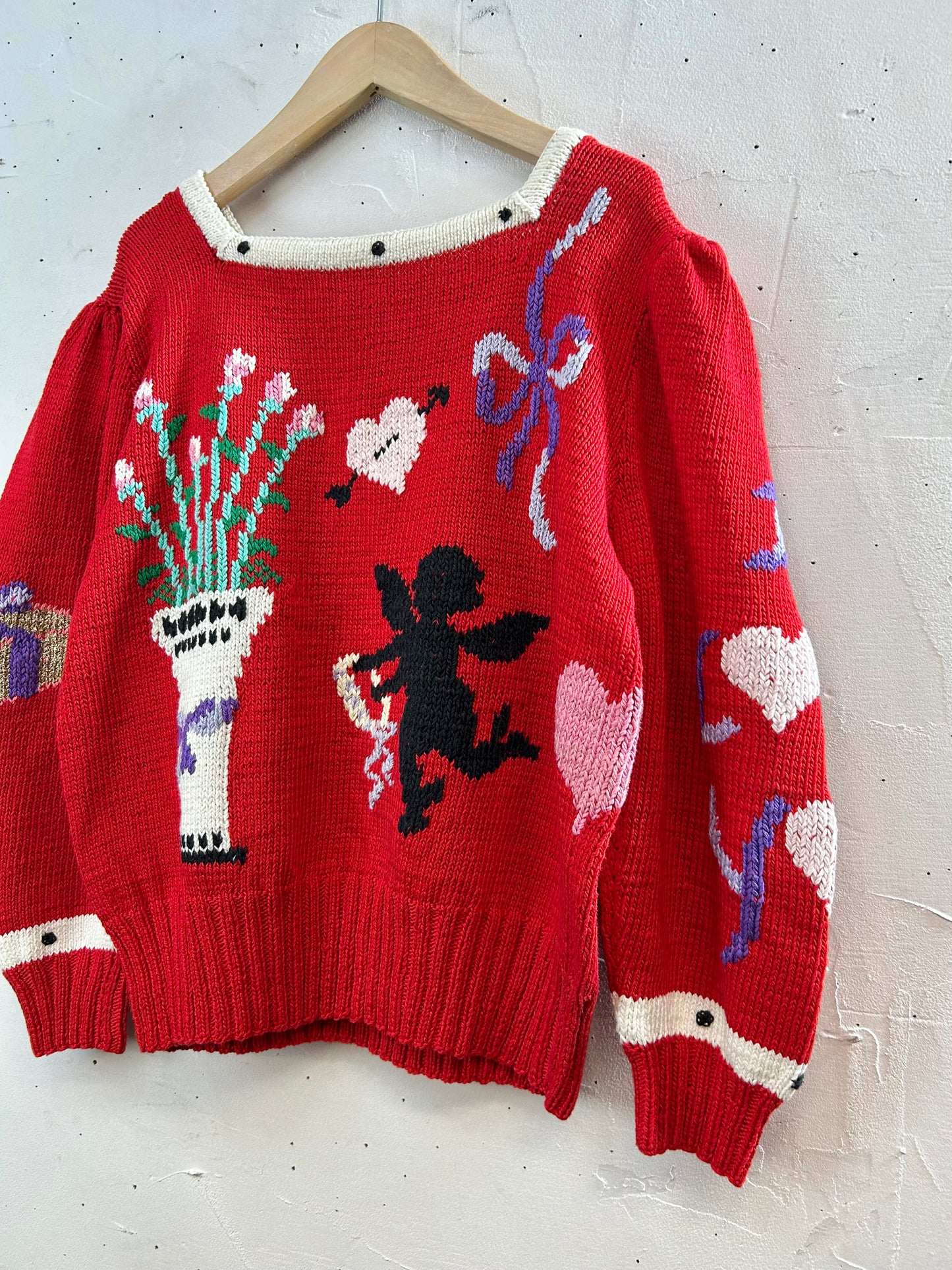 Vintage Cotton Hand Knit Sweater 〜BEREK〜 [A29314]