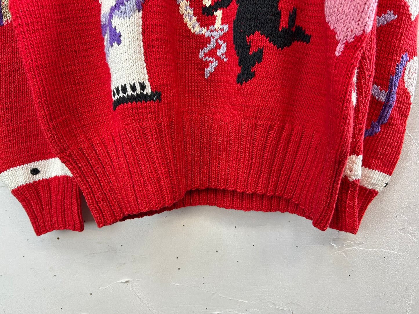 Vintage Cotton Hand Knit Sweater 〜BEREK〜 [A29314]