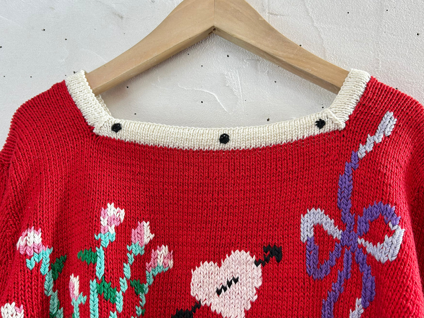 Vintage Cotton Hand Knit Sweater 〜BEREK〜 [A29314]