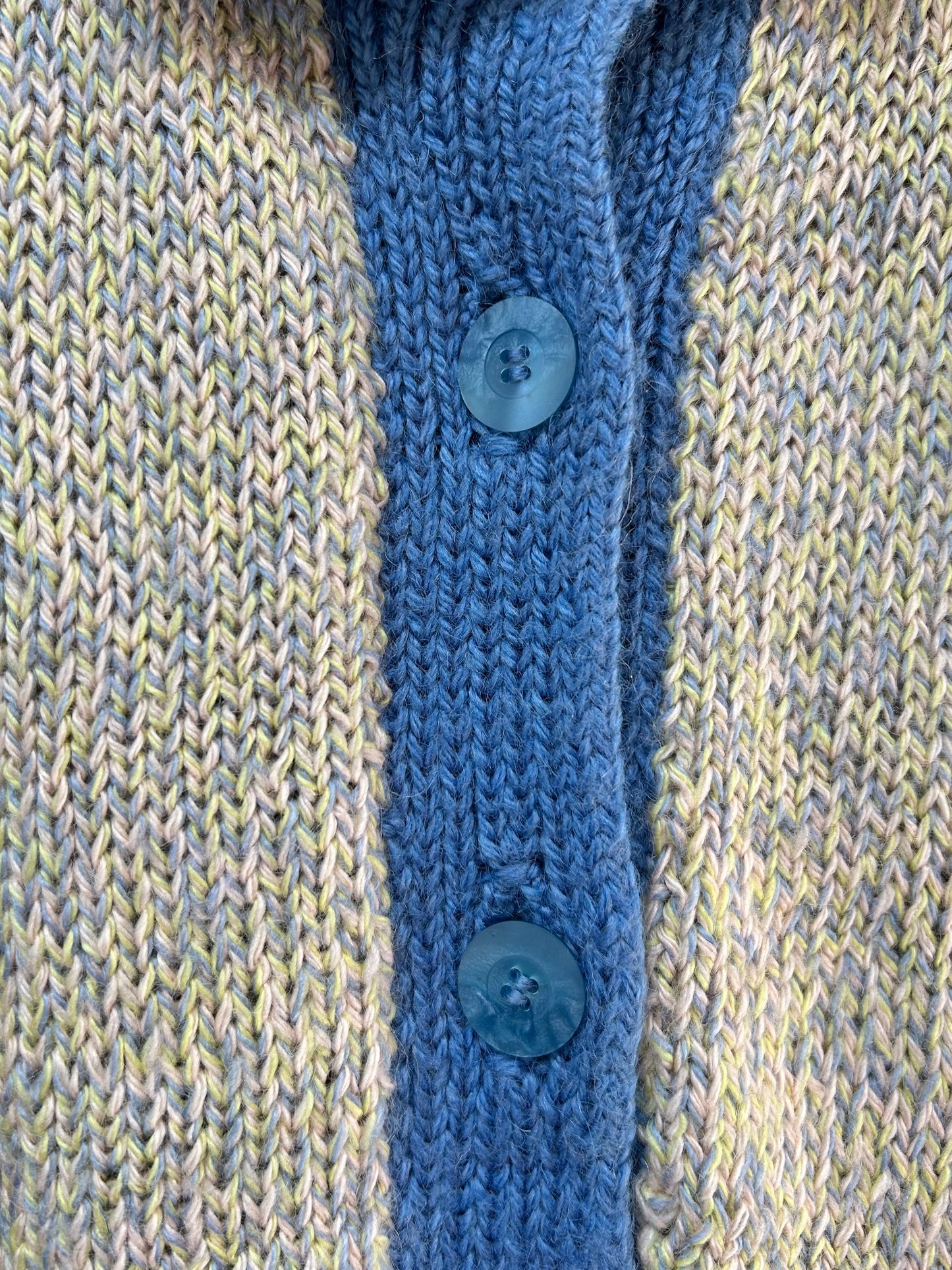 Vintage Mix Color Knit Cardigan [B26220]