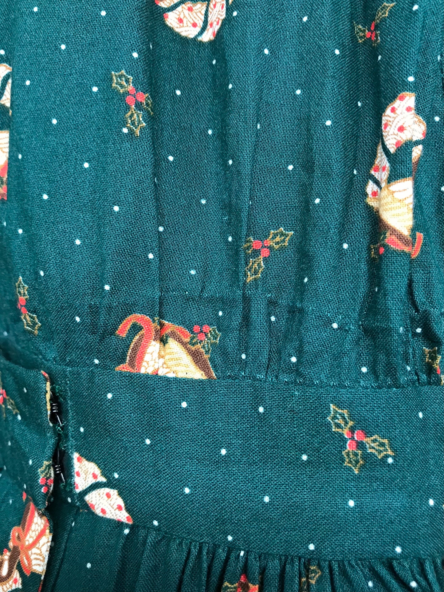 '70s Vintage Handmade Christmas Dress [K25546]