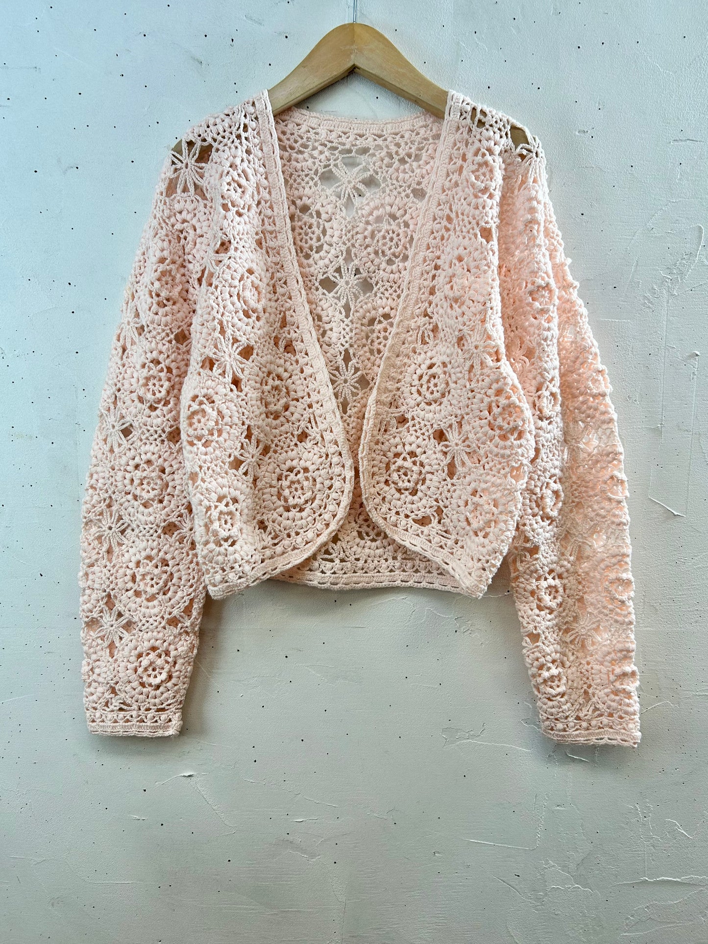 Vintage Crochet Knit Cardigan [E30169]