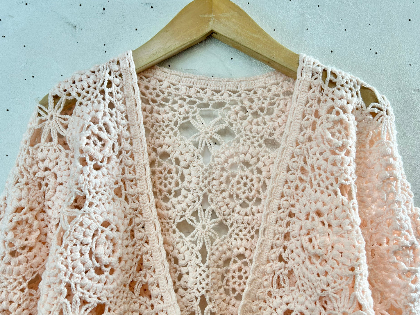 Vintage Crochet Knit Cardigan [E30169]