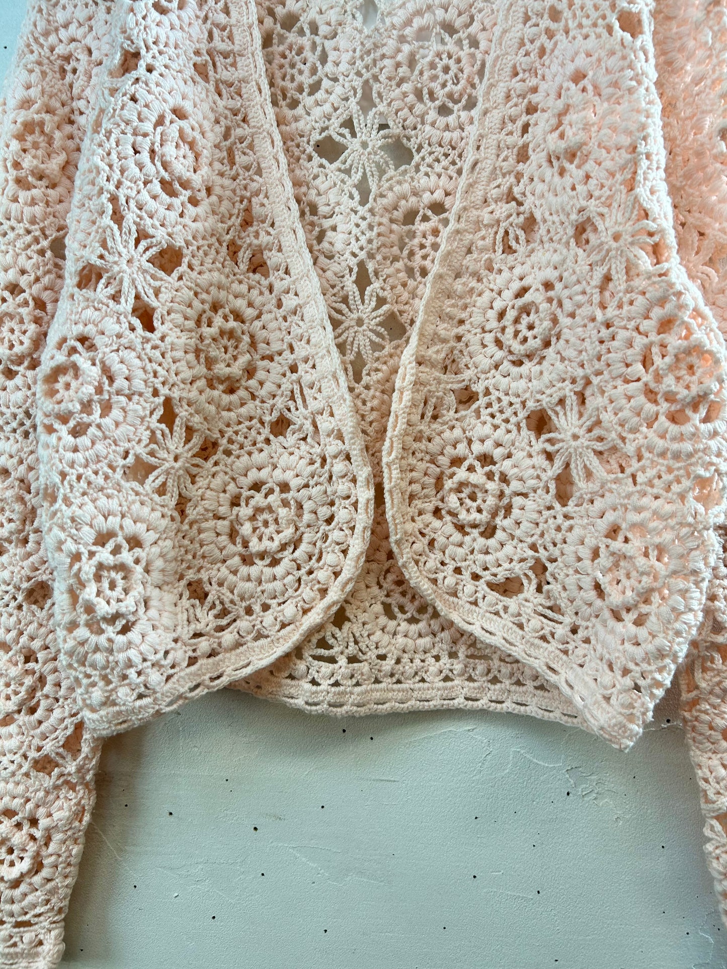 Vintage Crochet Knit Cardigan [E30169]