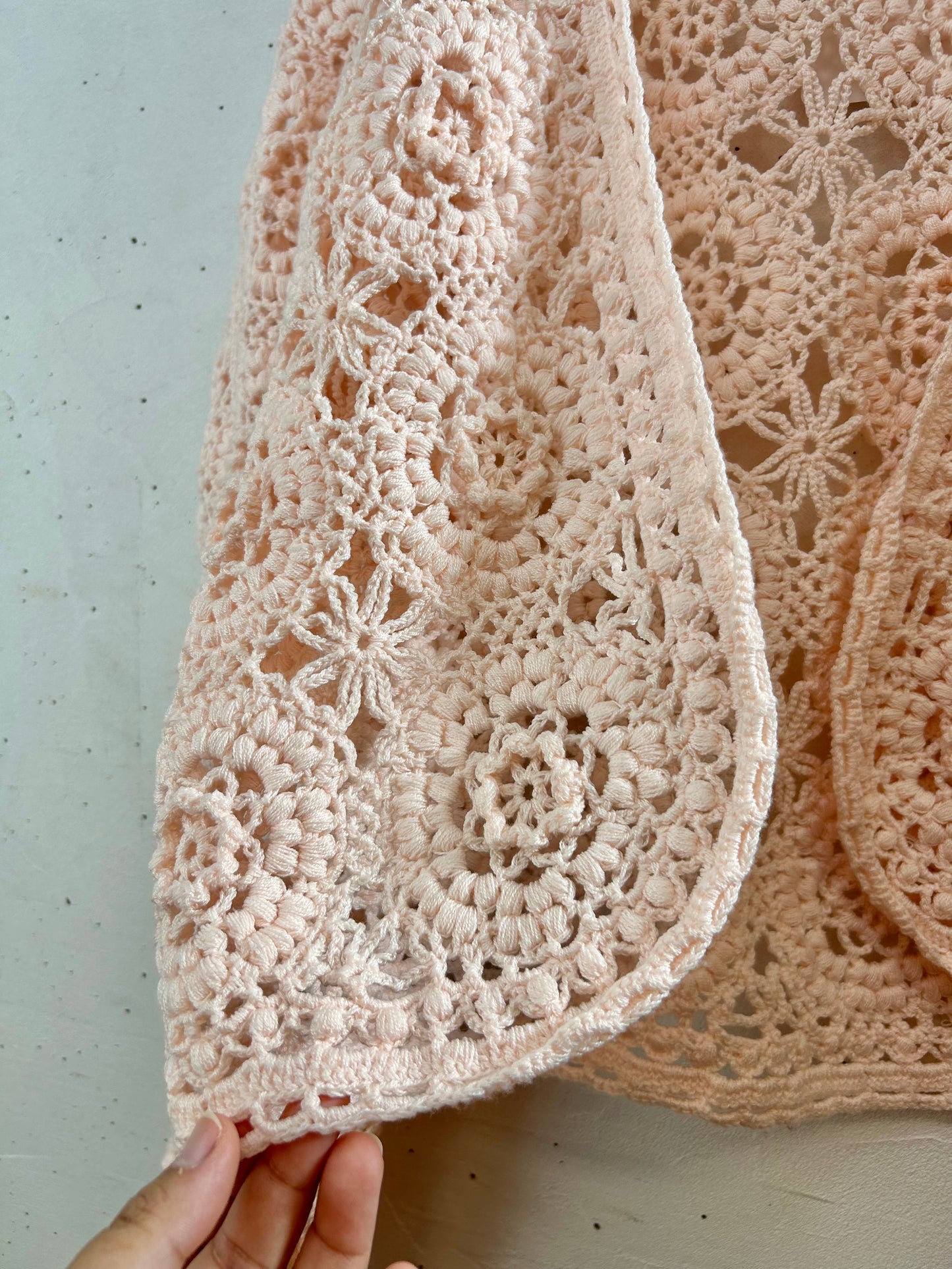 Vintage Crochet Knit Cardigan [E30169]