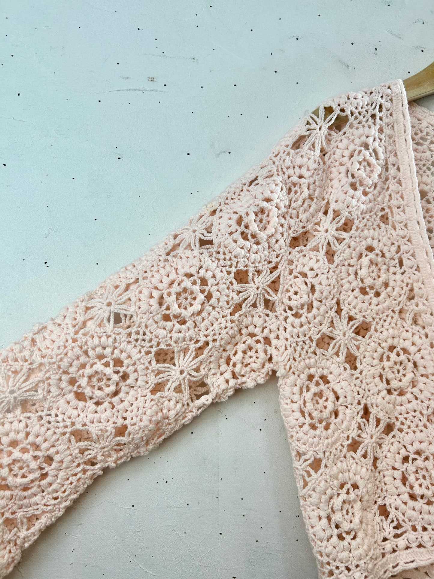 Vintage Crochet Knit Cardigan [E30169]