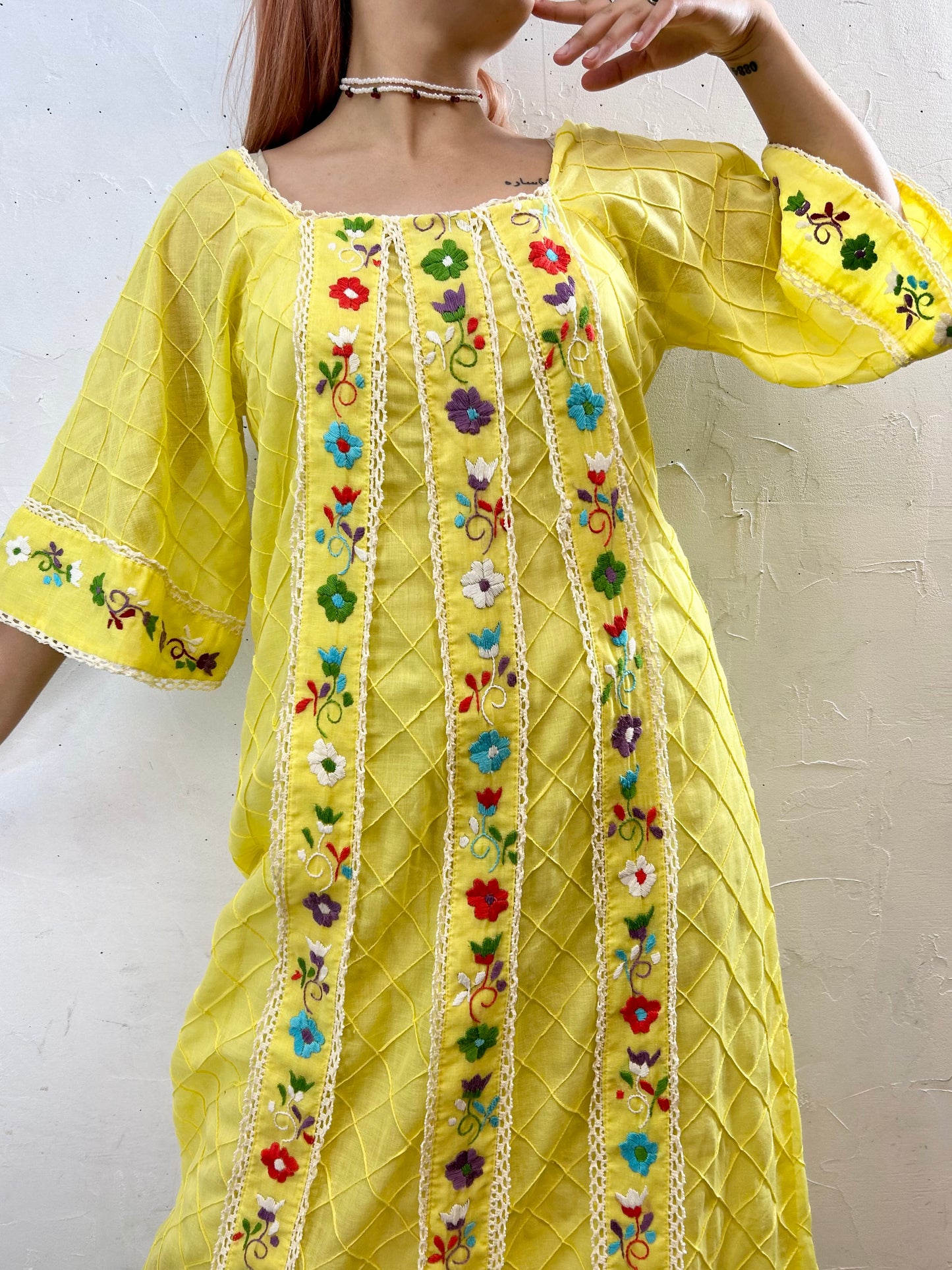 ’70s Mexican Embroiled Dress [F27260]