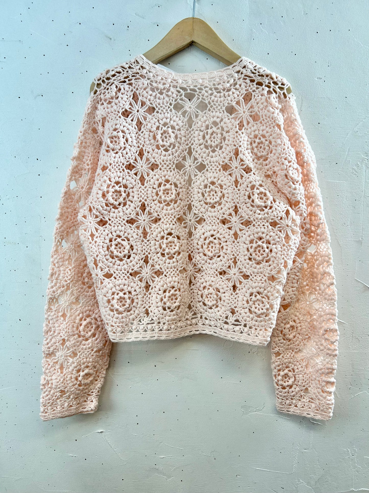 Vintage Crochet Knit Cardigan [E30169]