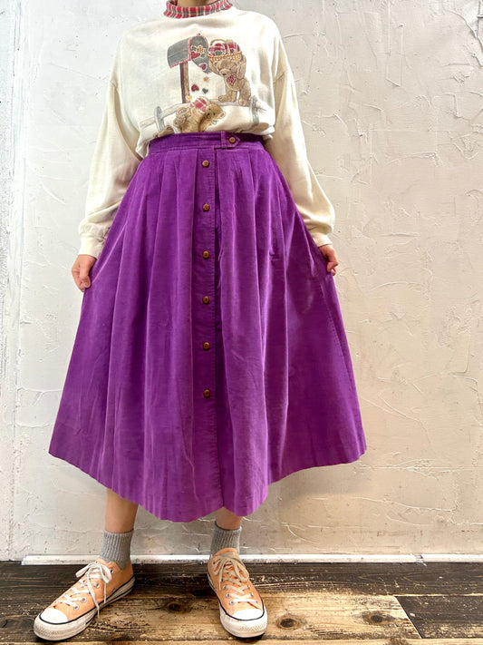 Vintage Corduroy Skirt MADE IN USA [J28638]