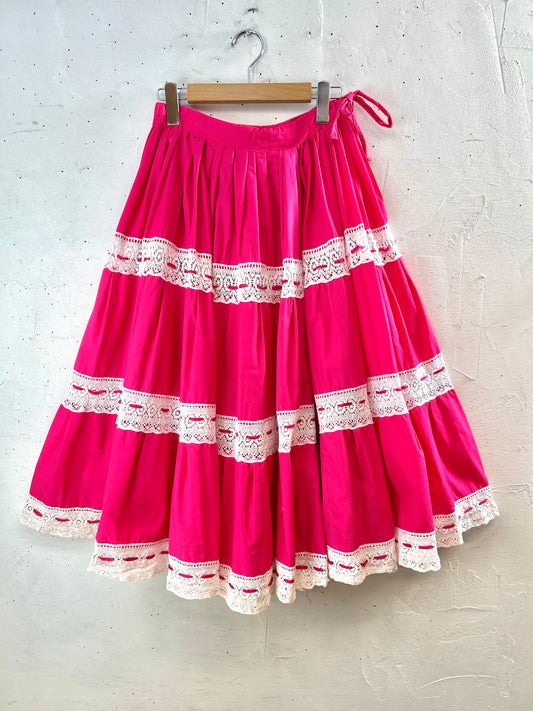 Vintage Tiered Skirt [F30381]