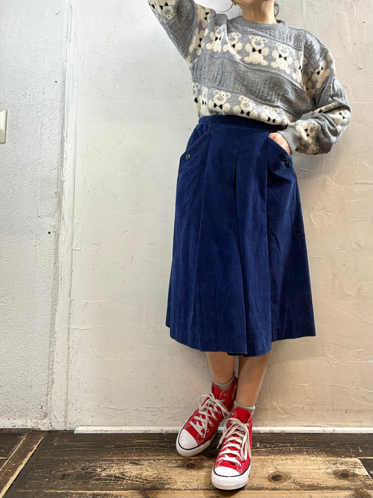 Vintage Corduroy Skirt ASSEMBLED IN MEXICO [J28637]