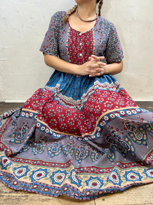 Vintage Cotton Dress 〜LA CERA〜 [H28219]