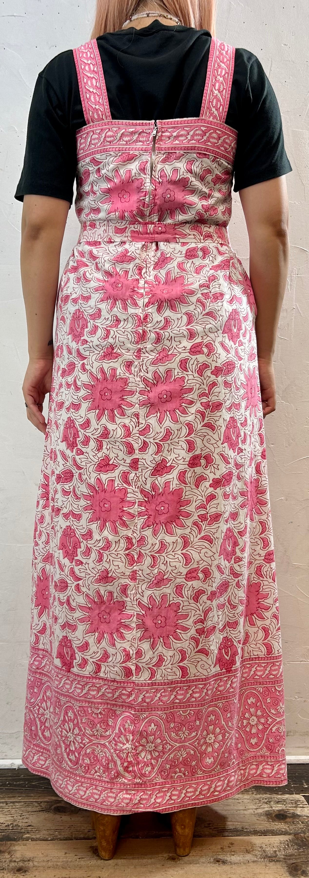 ’70s Cotton Dress MADE IN PAKISTAN ［F27259]