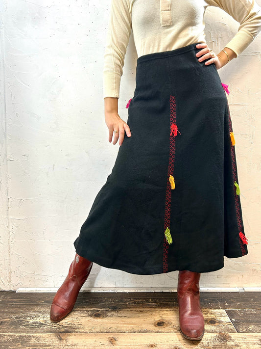 Vintage Knit Skirt MADE IN FRANCE  [H28421]