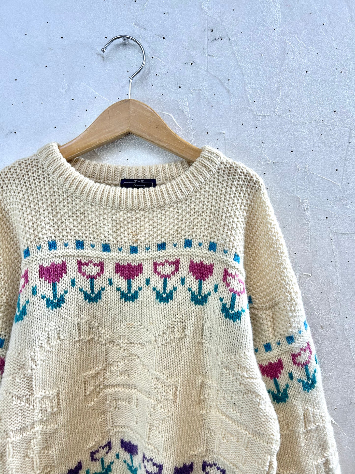 Vintage Hand Knit Sweater 〜Wool Rich〜 [J28644]