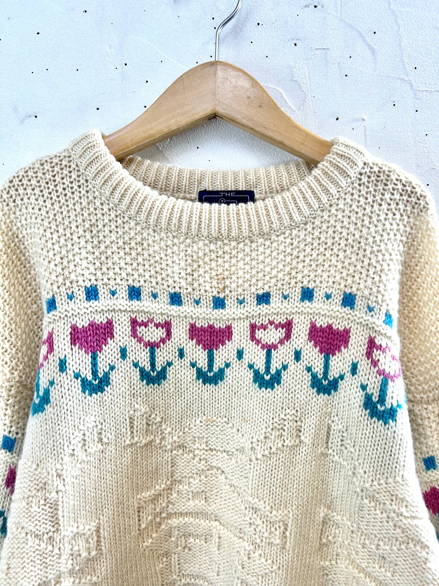 Vintage Hand Knit Sweater 〜Wool Rich〜 [J28644]