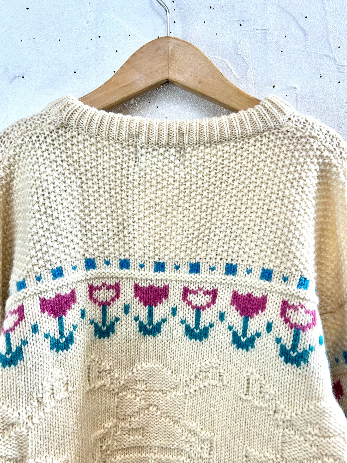 Vintage Hand Knit Sweater 〜Wool Rich〜 [J28644]