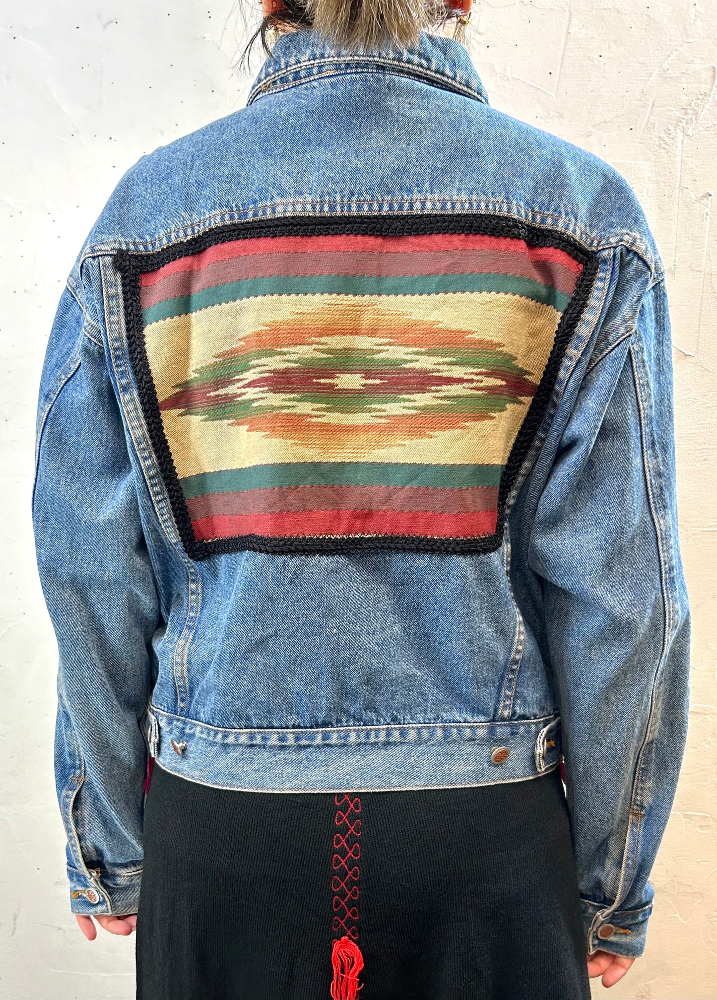 Vintage Denim Custom Patchwork Jacket [I28425]