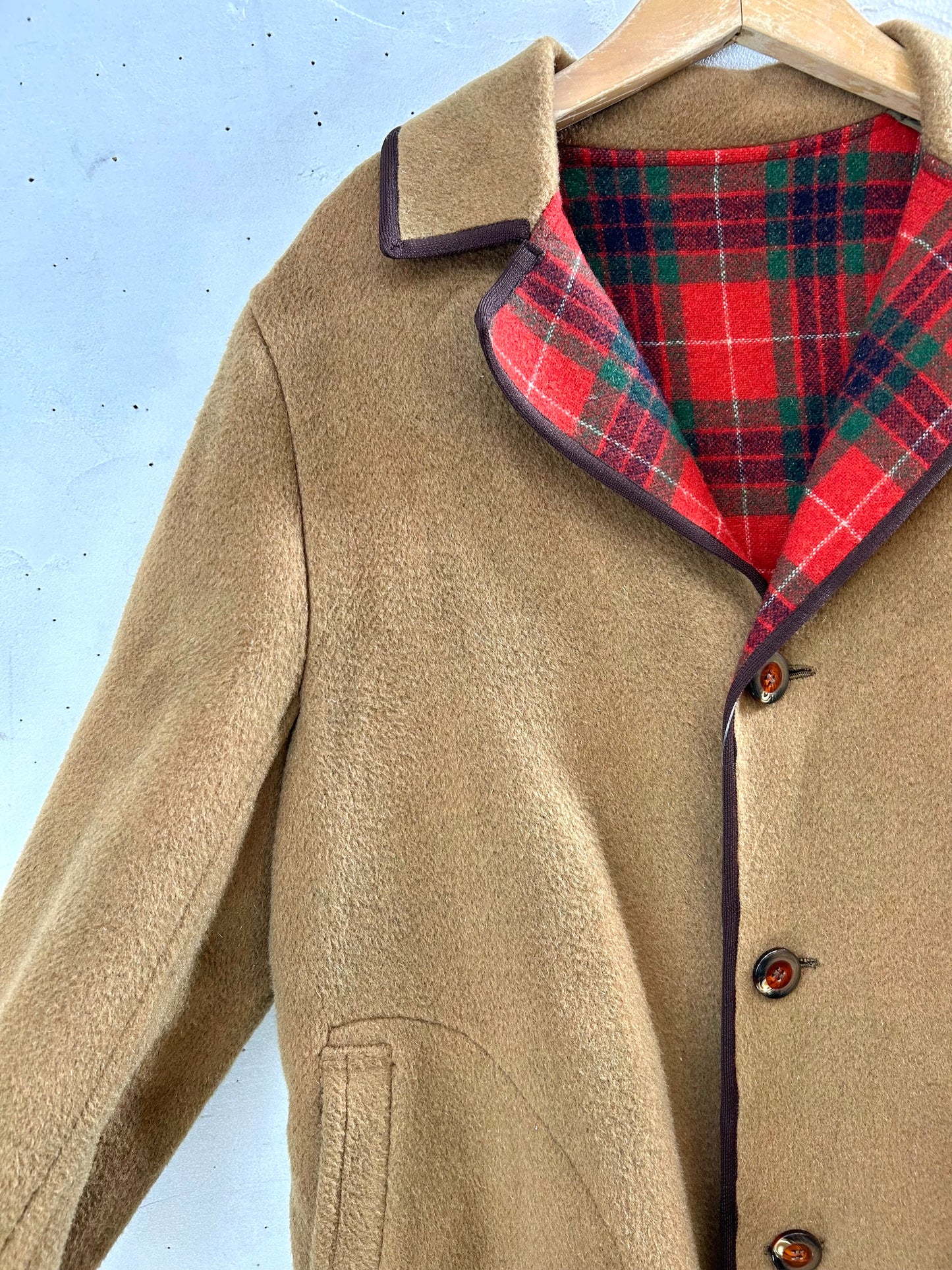 Vintage Plaid Coat  [L29084]