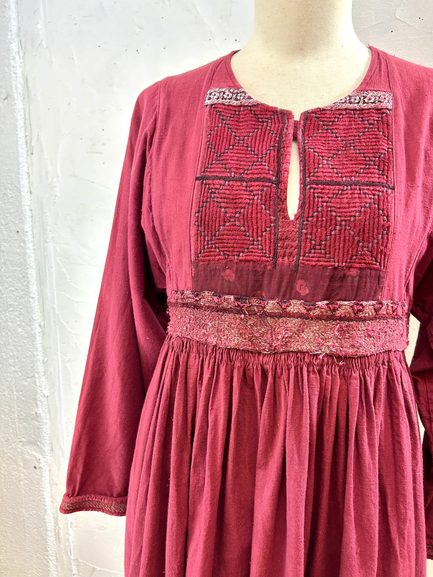 ’70s Vintage Afghan Dress [I28427]