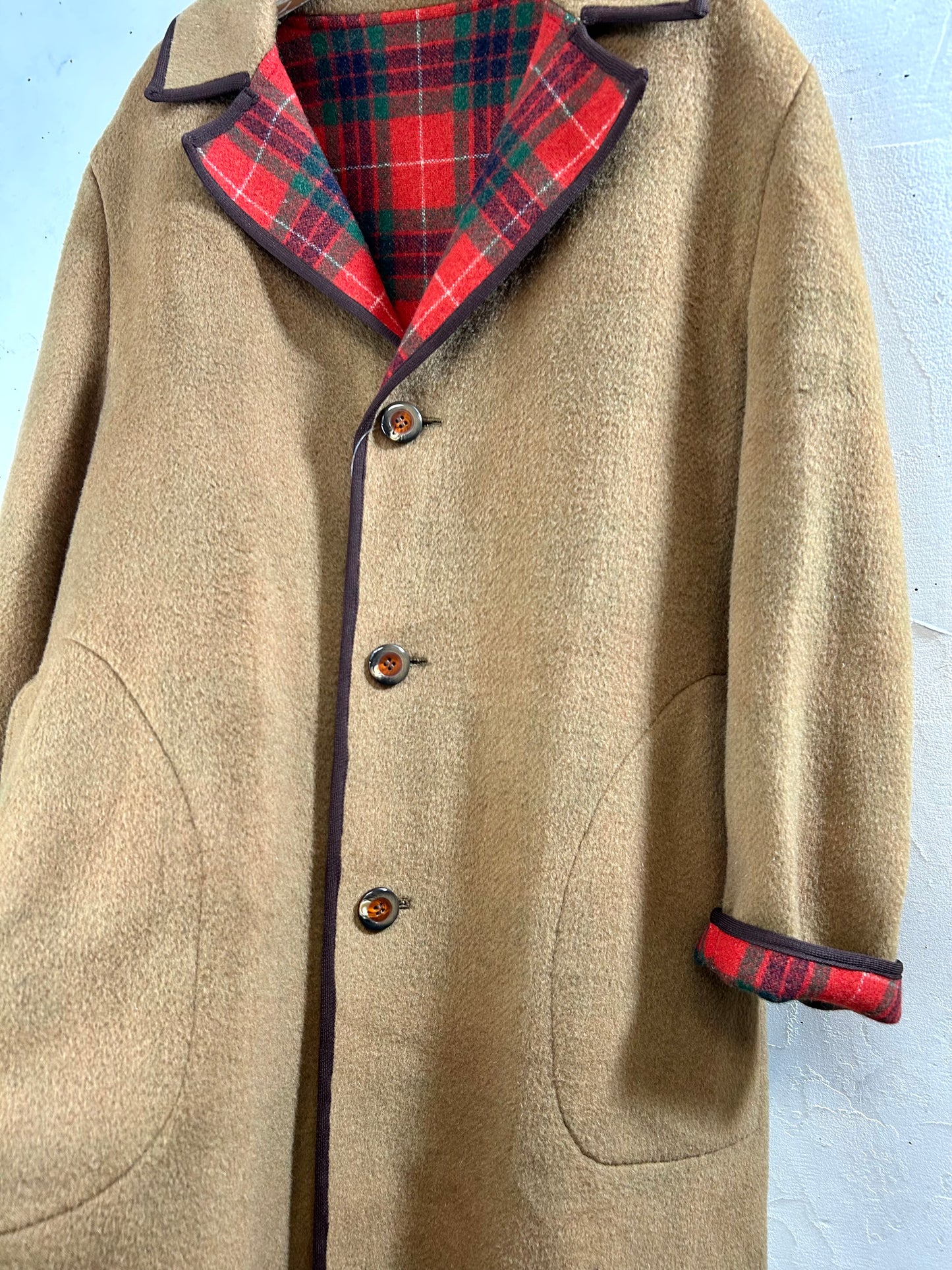 Vintage Plaid Coat  [L29084]