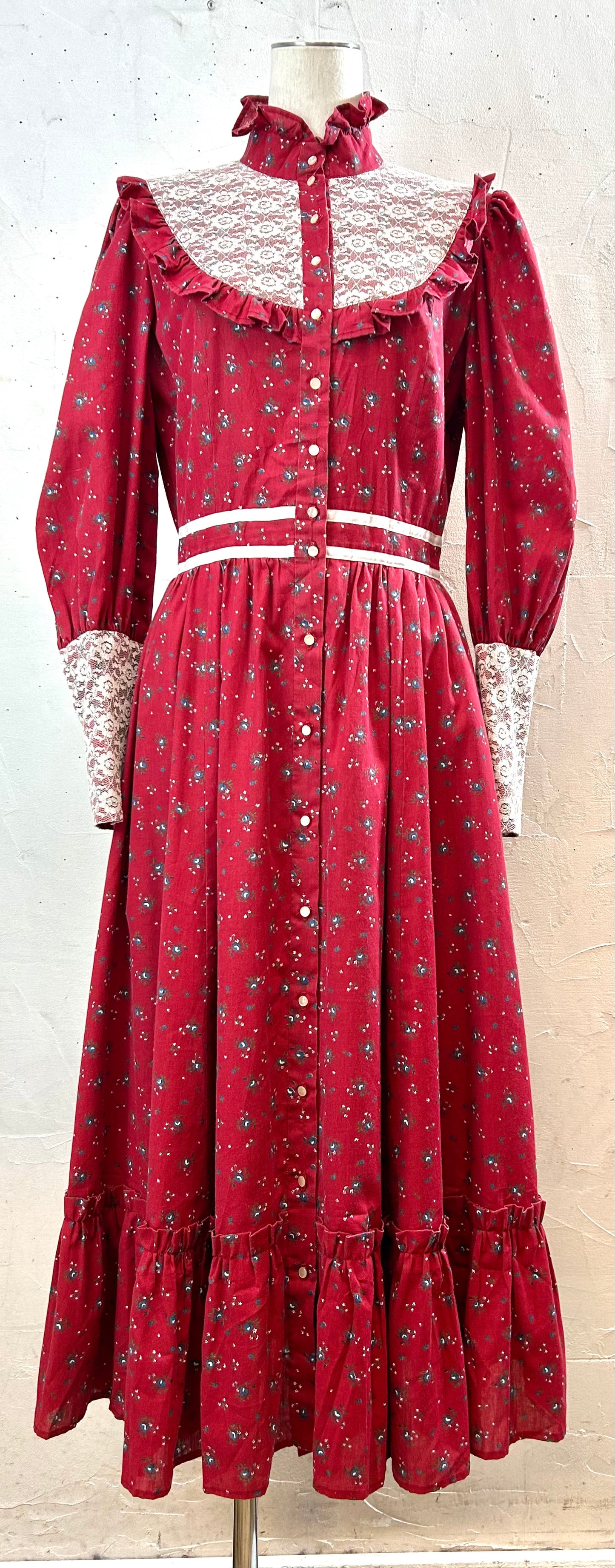 '70sVintage Flower Dress [A29325]