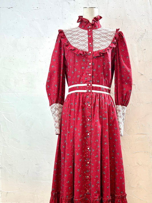 '70sVintage Flower Dress [A29325]