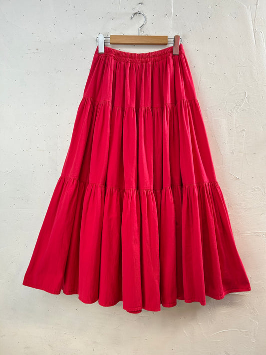 Vintage Tiered Skirt MADE IN USA [D29967]