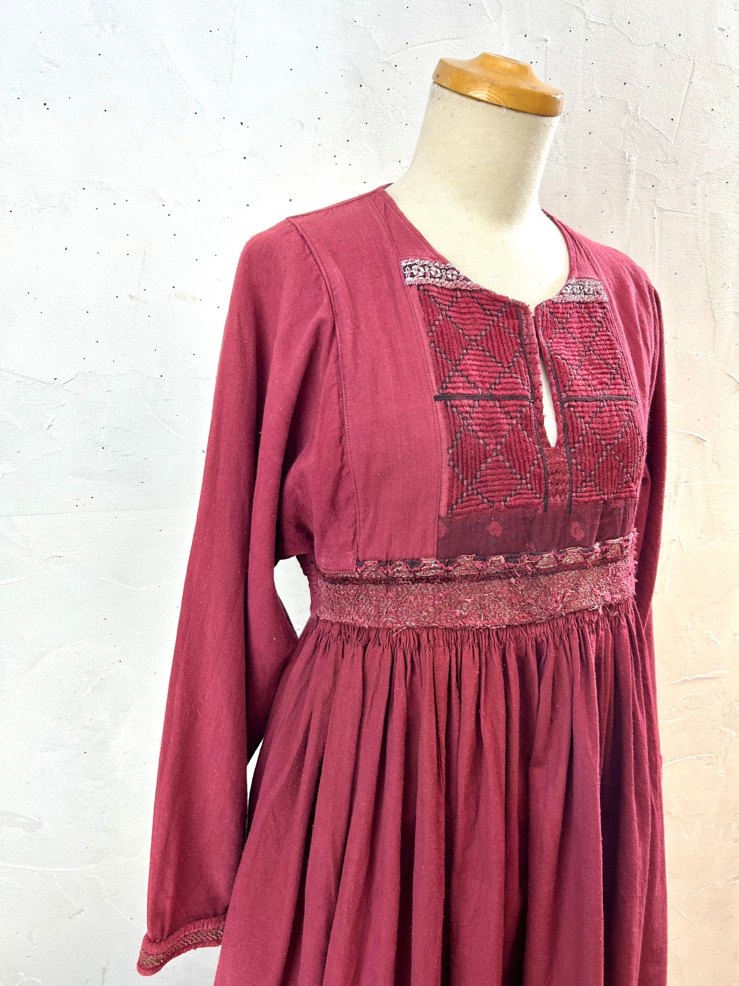 ’70s Vintage Afghan Dress [I28427]