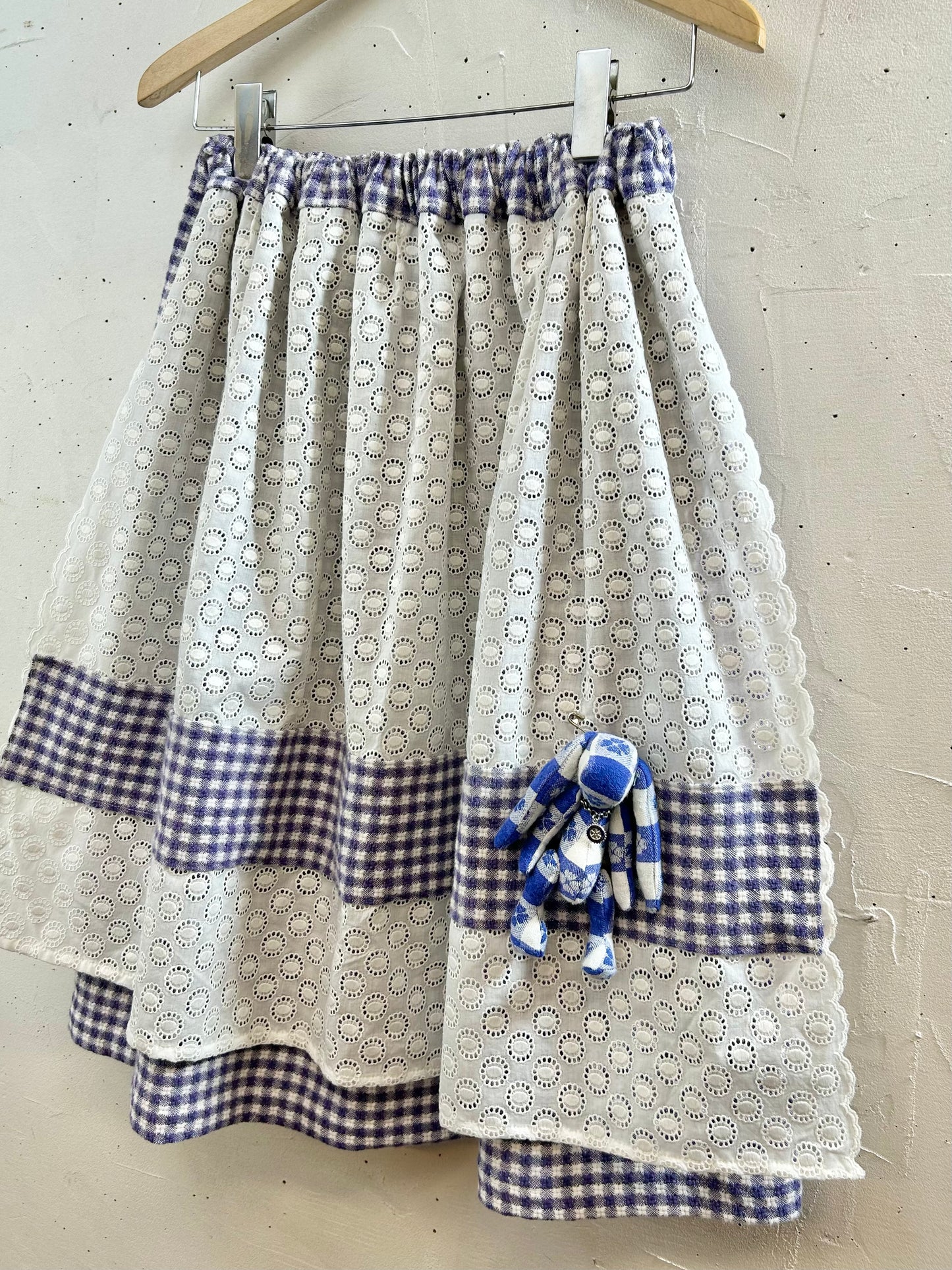 Vintage Gingham Plaid Skirt 〜Amy Nina〜 [E30178]