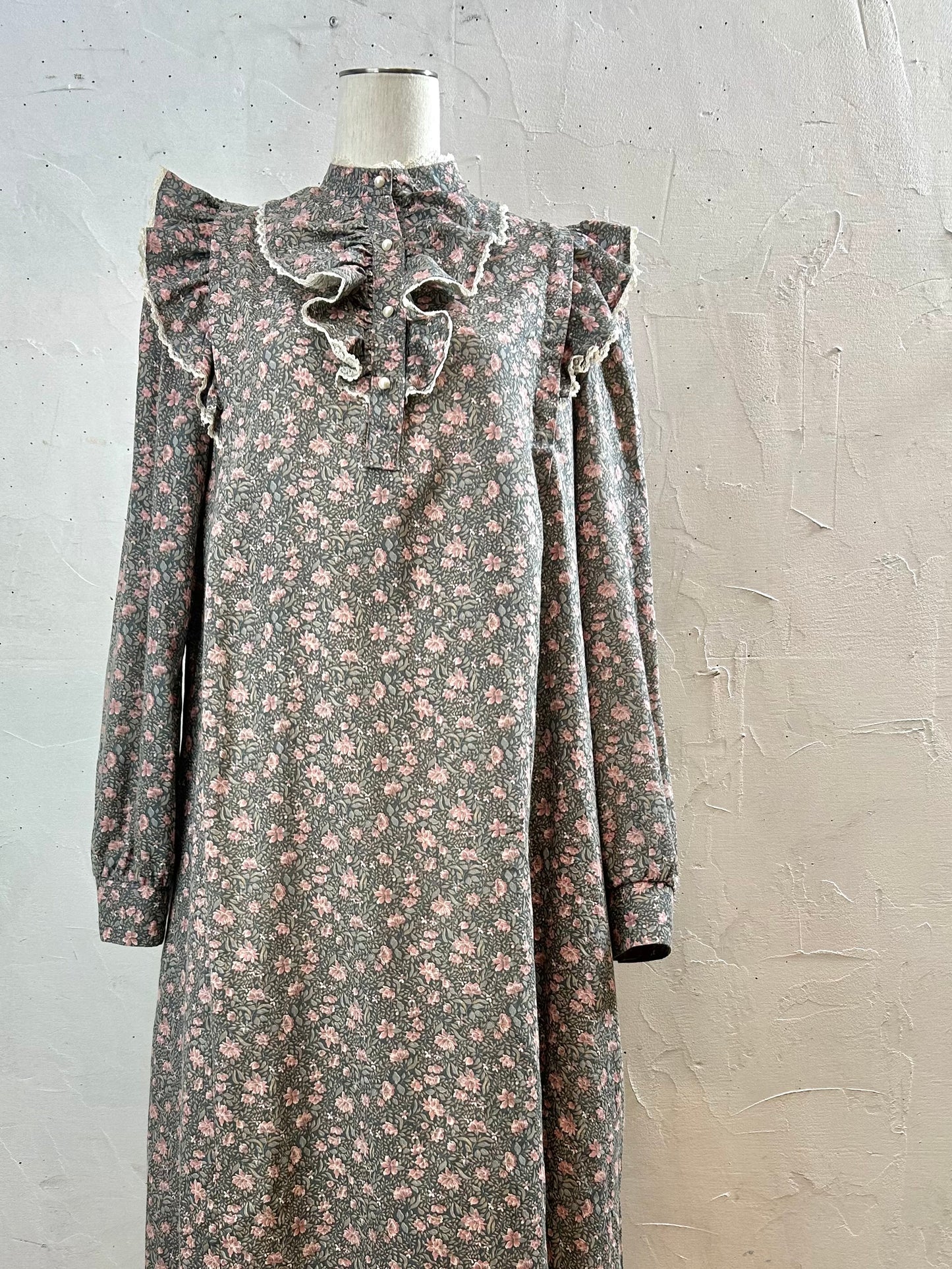 '70s Vintage Dress MADE IN USA [A29324]