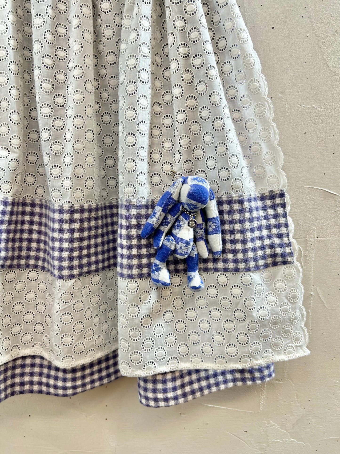 Vintage Gingham Plaid Skirt 〜Amy Nina〜 [E30178]