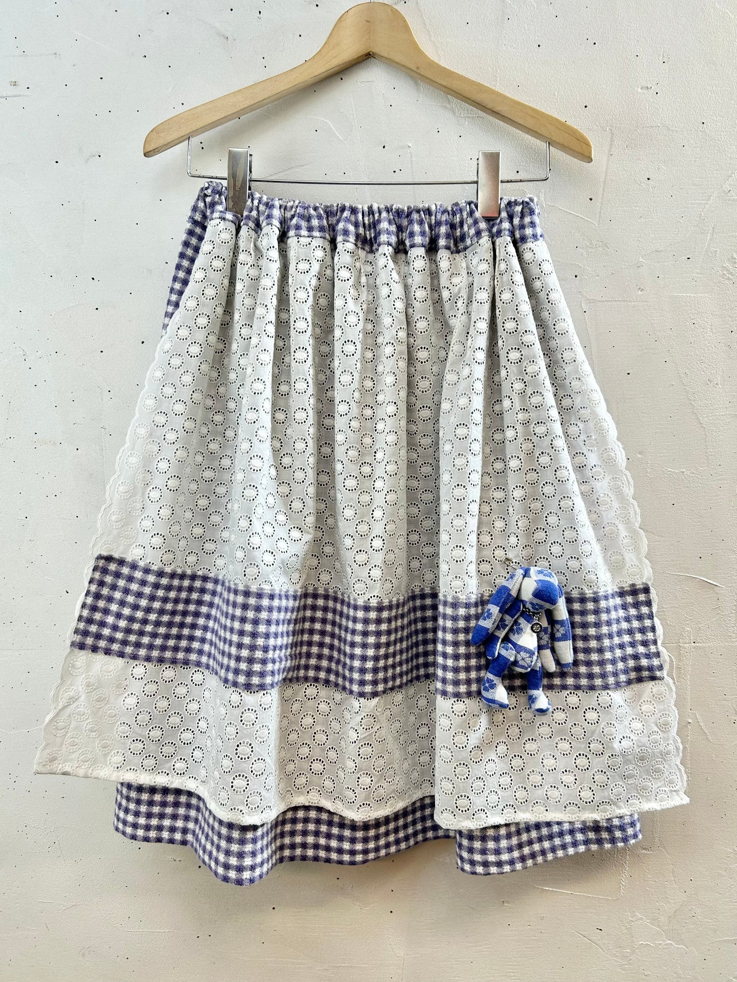 Vintage Gingham Plaid Skirt 〜Amy Nina〜 [E30178]