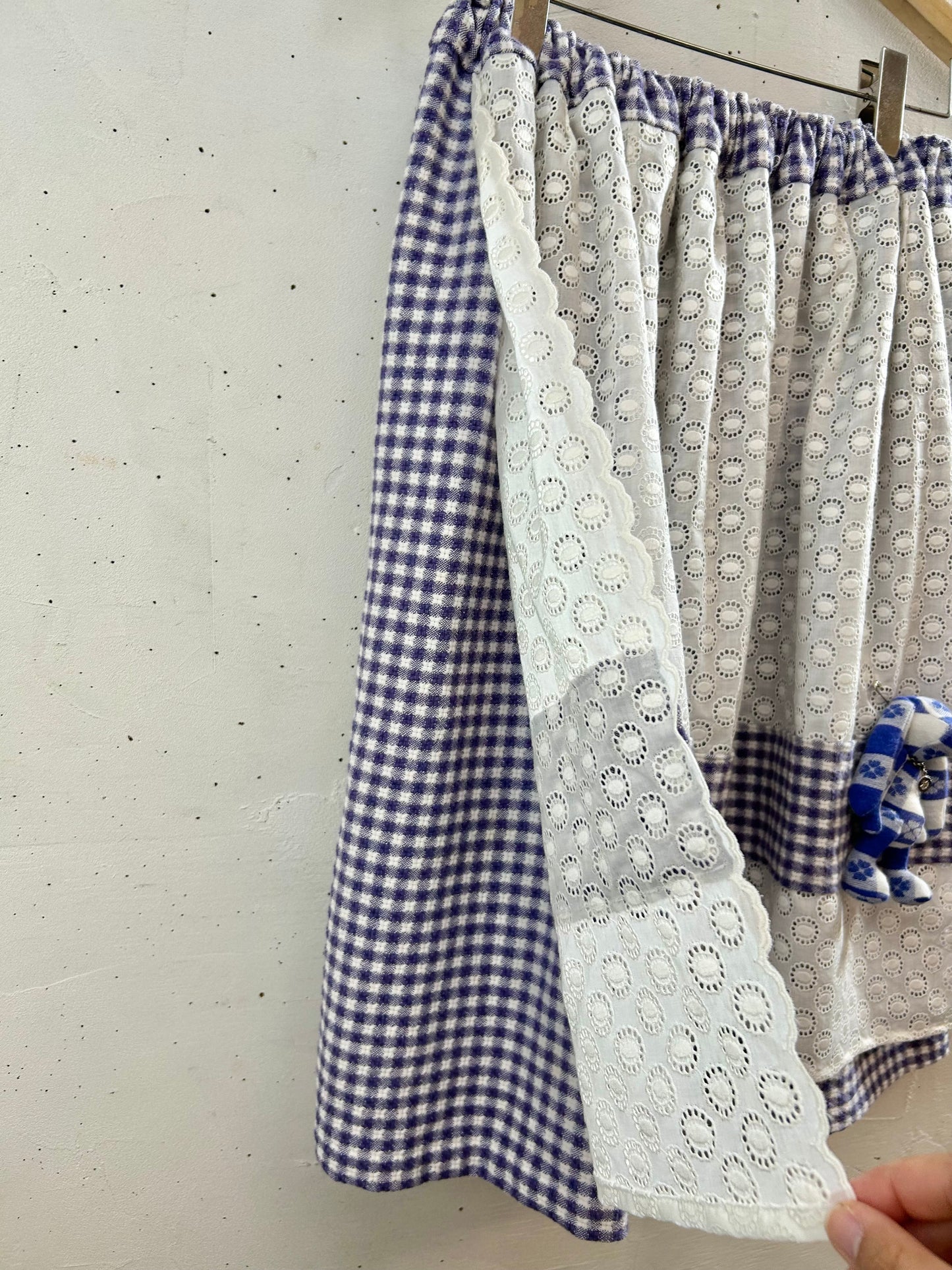 Vintage Gingham Plaid Skirt 〜Amy Nina〜 [E30178]