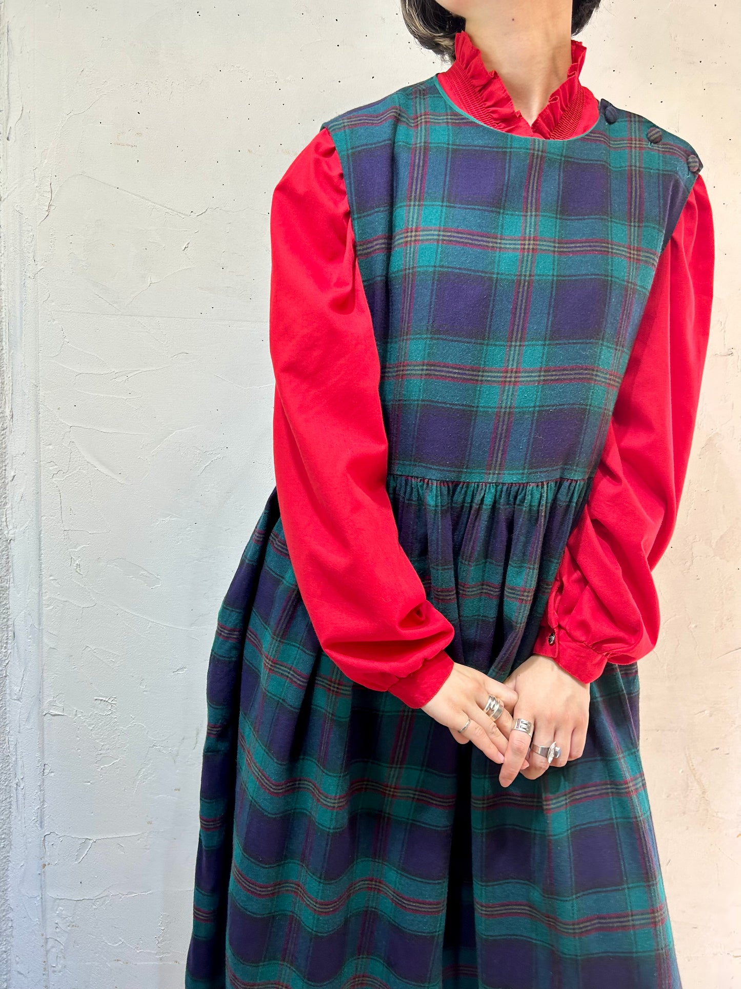 Vintage Over Dress 〜Laura Ashley〜 [I24920]