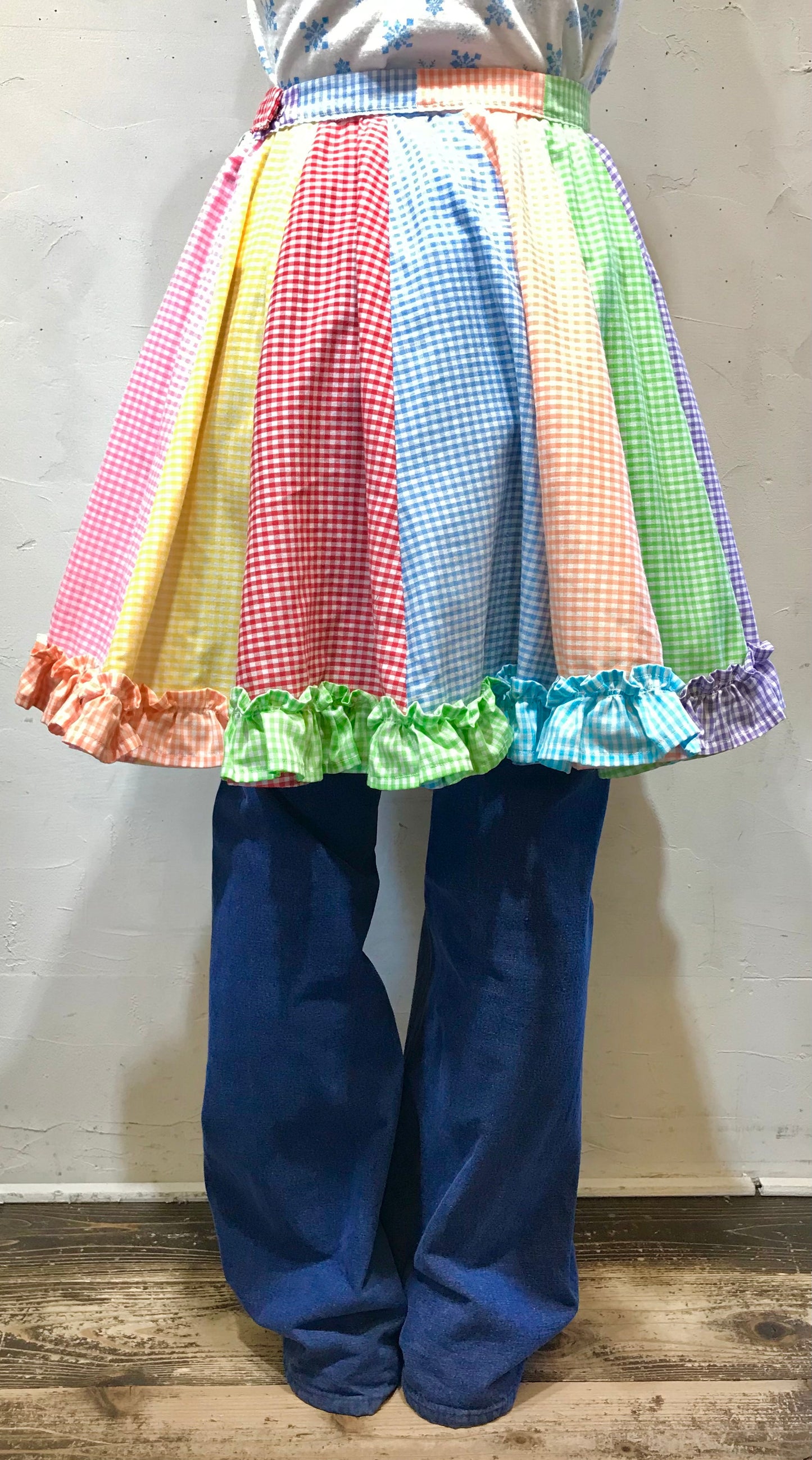 ’70s Vintage Patchwork Skirt [L25736]